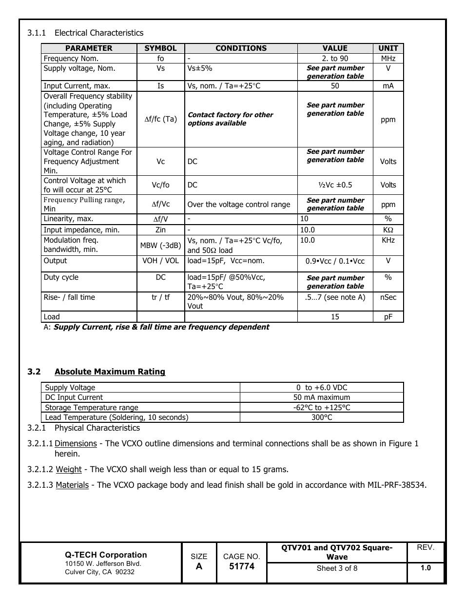 Q-Tech QTV702 Square Wave User Manual | Page 3 / 8