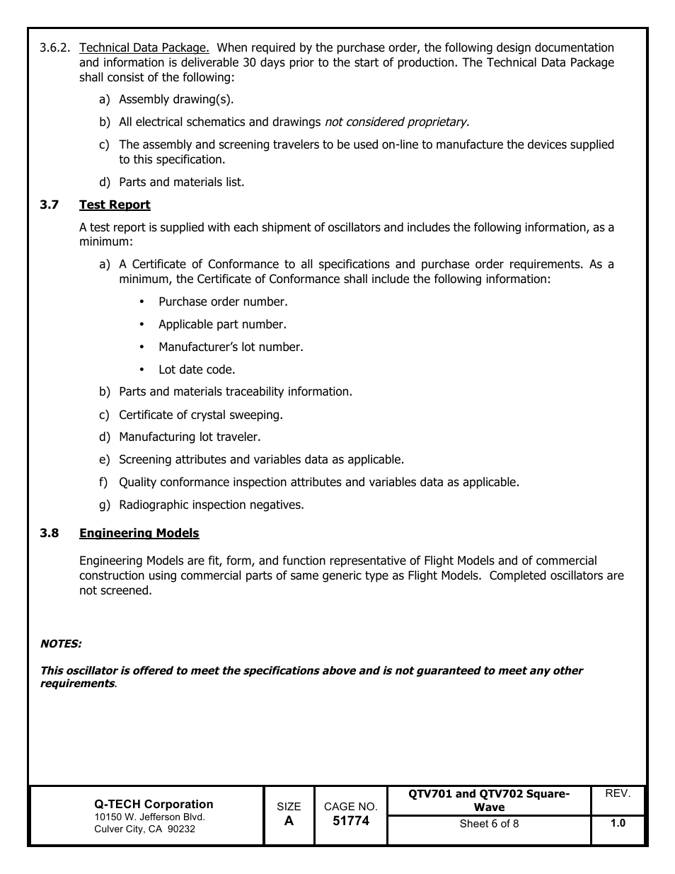 Q-Tech QTV702 Square Wave User Manual | Page 6 / 8
