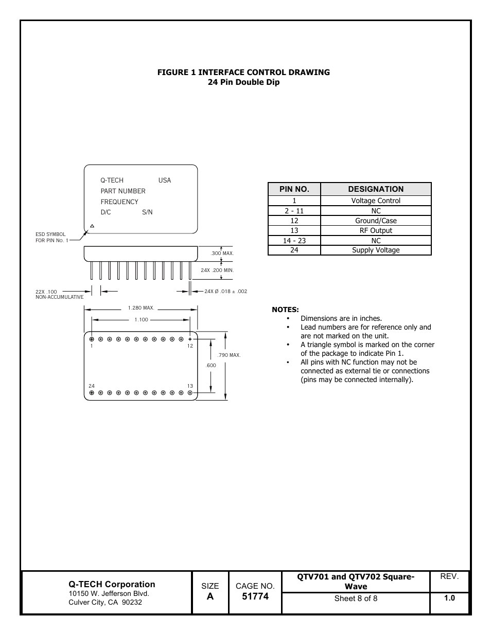 Q-Tech QTV702 Square Wave User Manual | Page 8 / 8