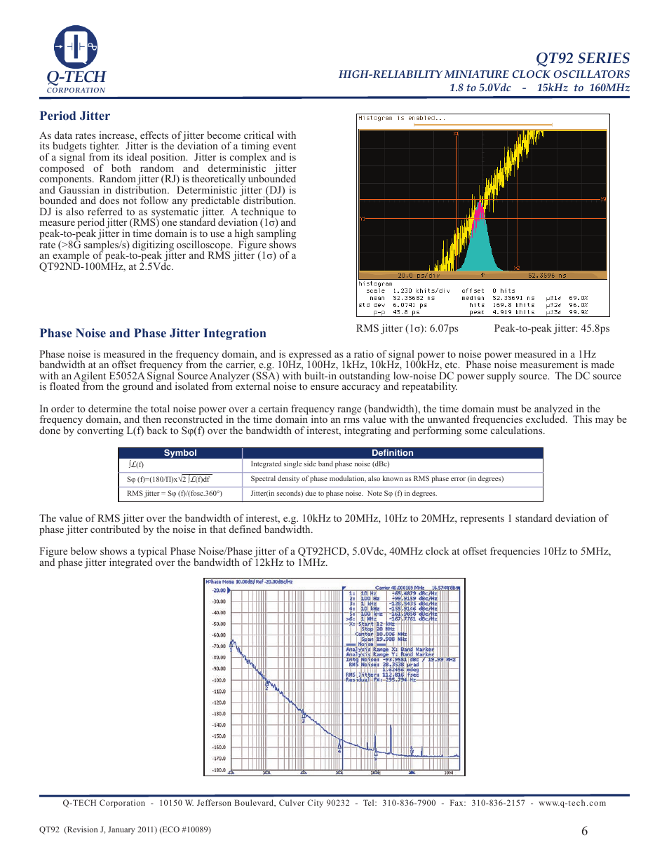Q-tech, Qt92 series | Q-Tech QT92 User Manual | Page 6 / 6
