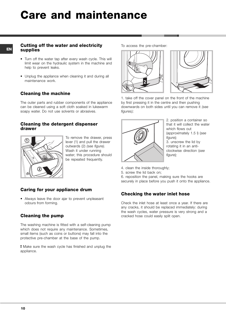 Care and maintenance | Ariston Aqualtis AQ7L 092 U User Manual | Page 10 / 60