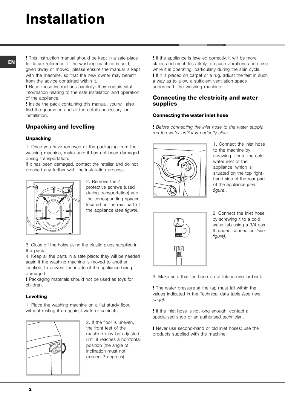 Installation | Ariston Aqualtis AQ7L 092 U User Manual | Page 2 / 60