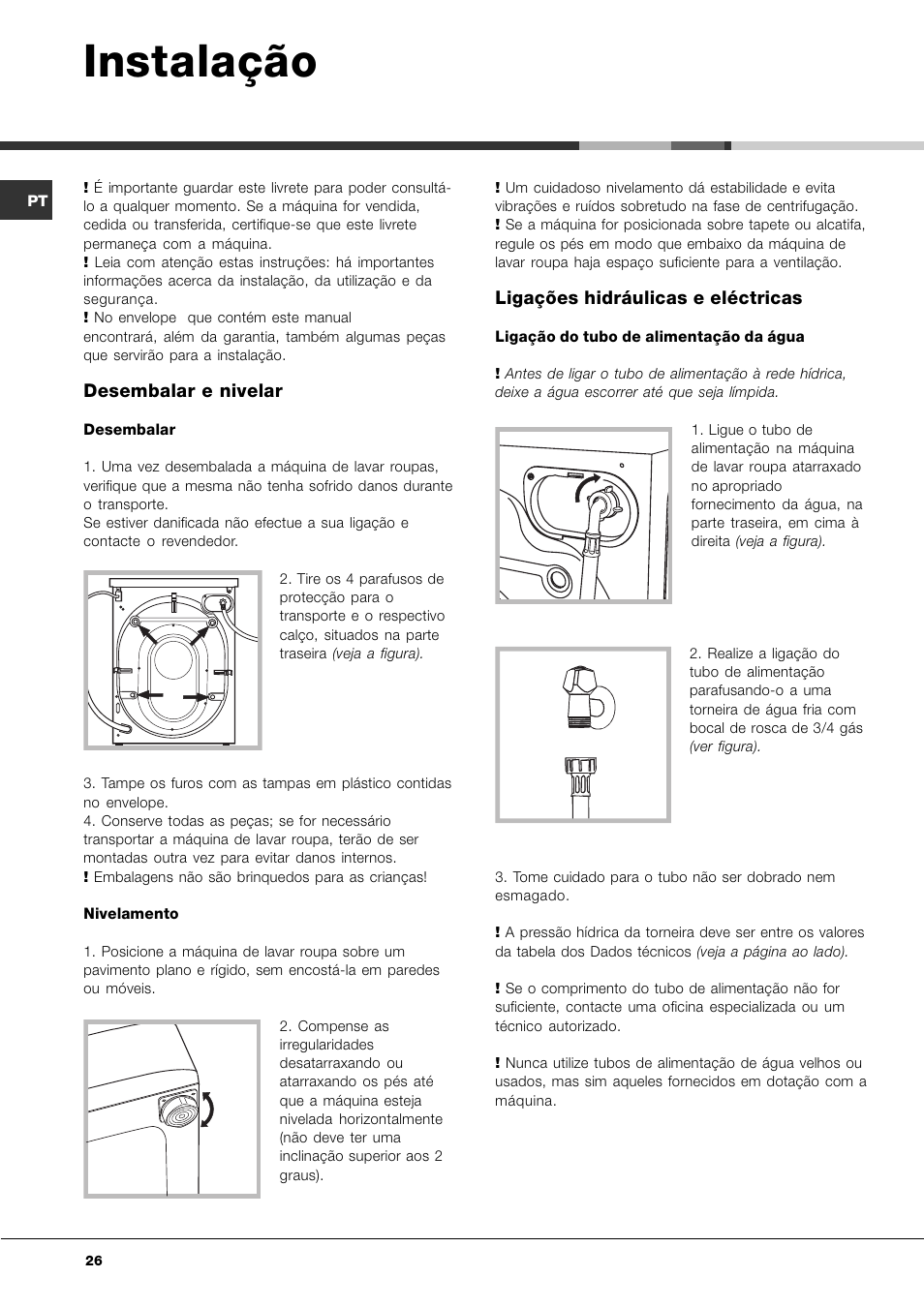 Instalação | Ariston Aqualtis AQ7L 092 U User Manual | Page 26 / 60