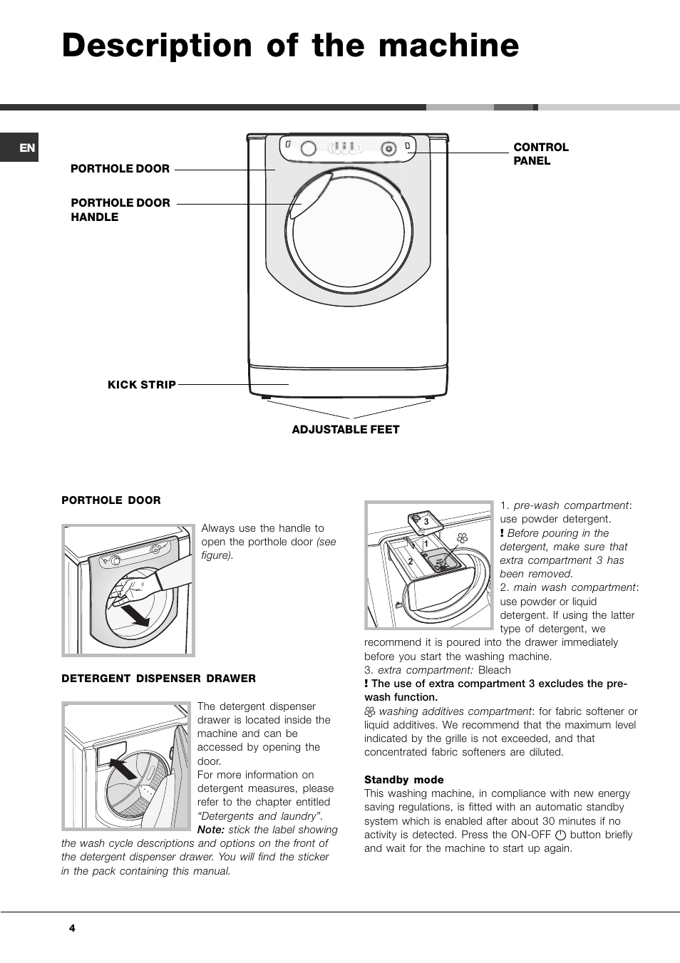 Description of the machine | Ariston Aqualtis AQ7L 092 U User Manual | Page 4 / 60