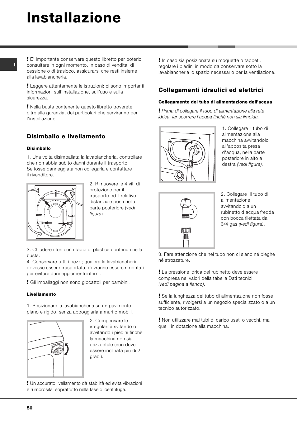 Installazione | Ariston Aqualtis AQ7L 092 U User Manual | Page 50 / 60