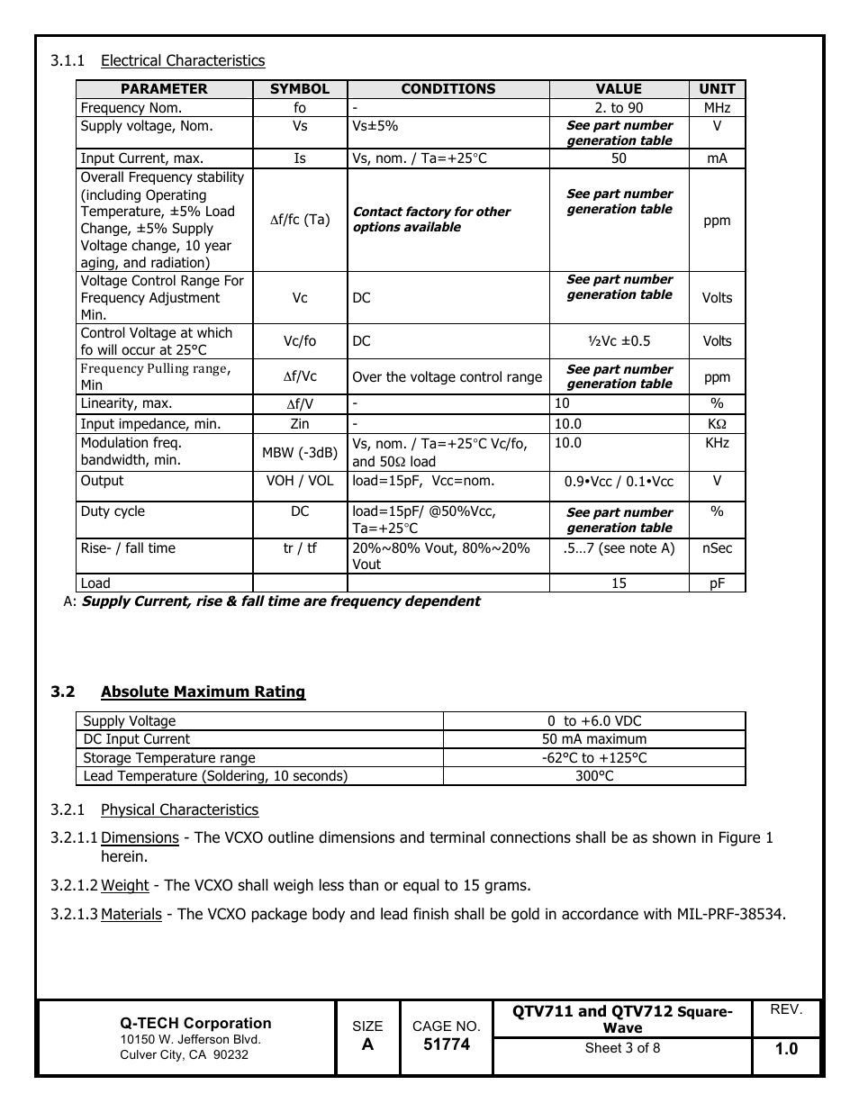 Q-Tech QTV712 Square Wave User Manual | Page 3 / 8