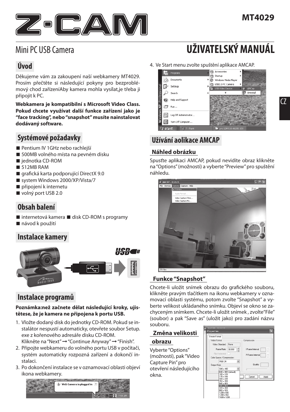 Media-Tech Z-CAM User Manual | Page 5 / 16