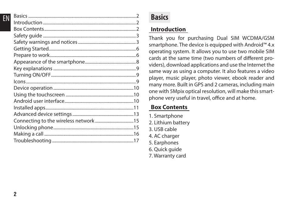 Basics, Introduction, Box contents | Media-Tech IMPERIUS N3XT User Manual | Page 2 / 20