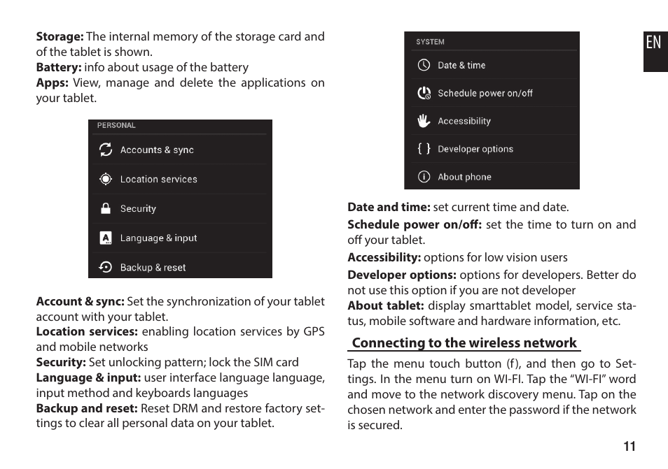 Connecting to the wireless network | Media-Tech IMPERIUS SEVEN 3G User Manual | Page 11 / 16