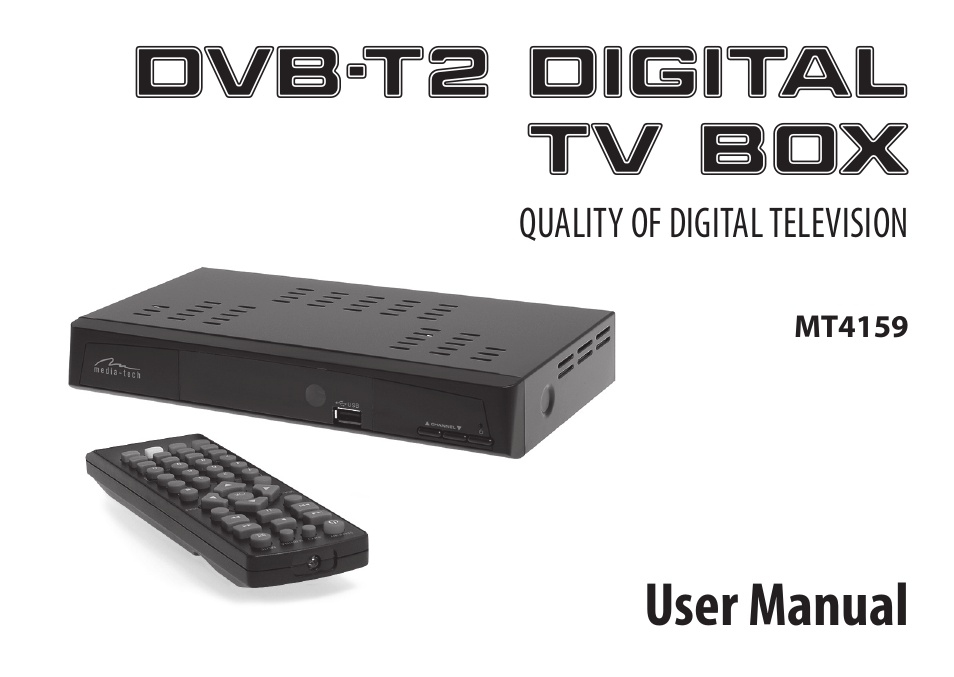 Media-Tech DVB-T2 HD DIGITAL TV BOX User Manual | 16 pages