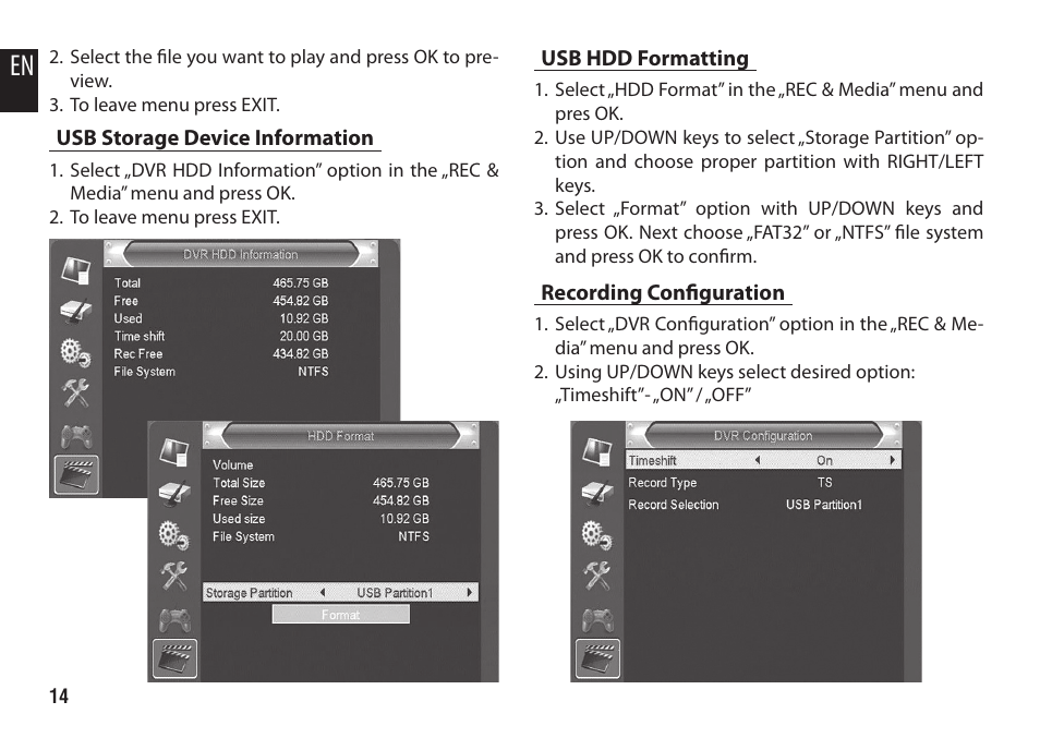 Media-Tech DVB-T2 HD DIGITAL TV BOX User Manual | Page 14 / 16
