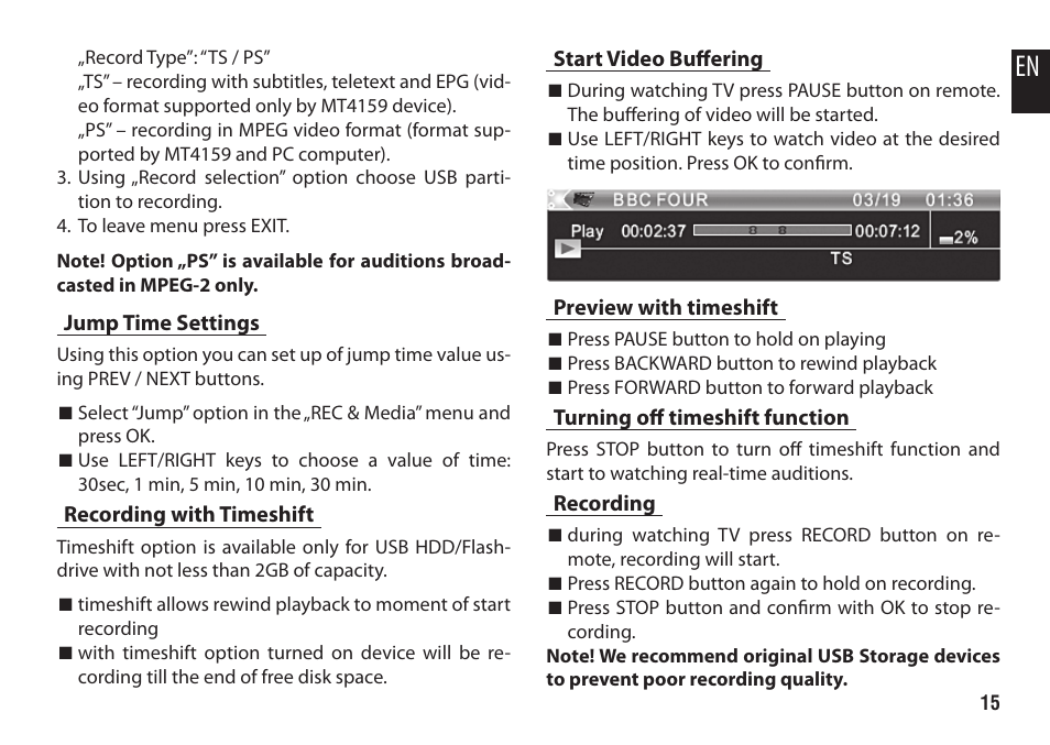 Media-Tech DVB-T2 HD DIGITAL TV BOX User Manual | Page 15 / 16