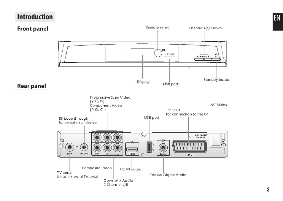 En introduction | Media-Tech DVB-T2 HD DIGITAL TV BOX User Manual | Page 3 / 16