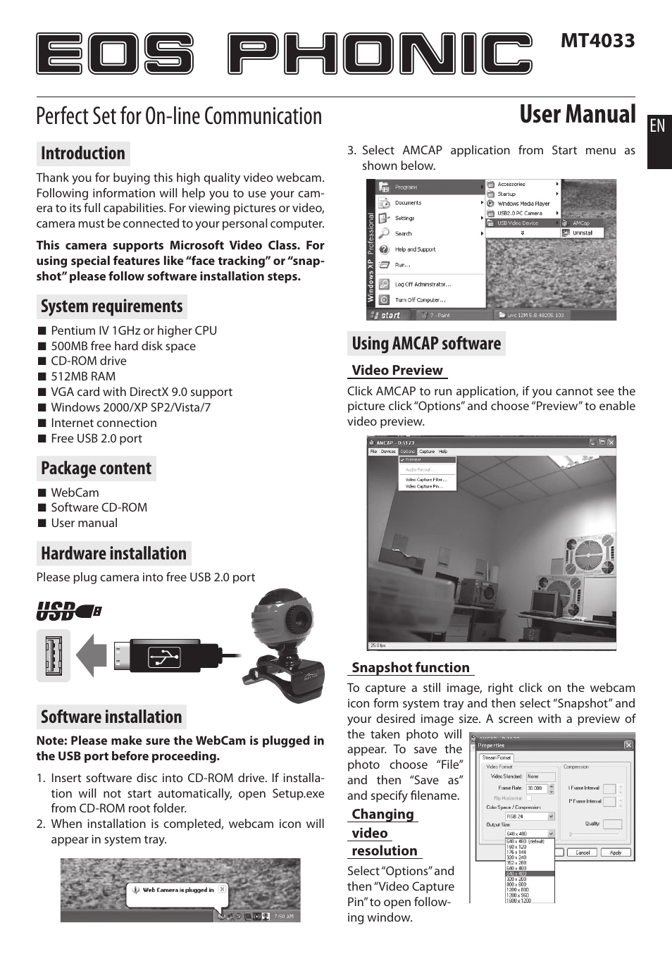 Media-Tech EOS PHONIC User Manual | 16 pages