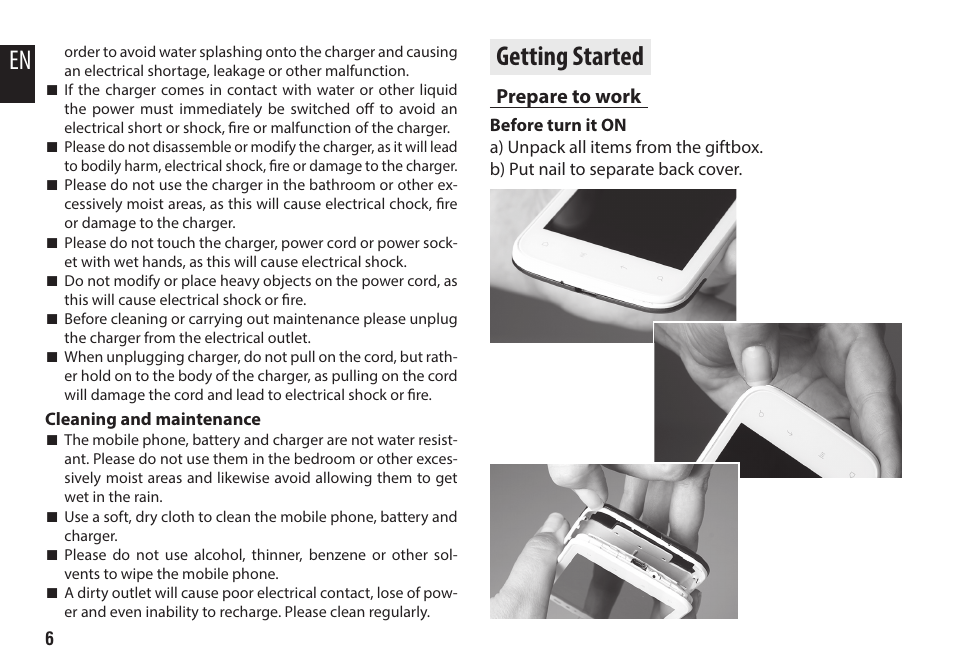 Getting started, Prepare to work | Media-Tech IMPERIUS AERO User Manual | Page 6 / 20