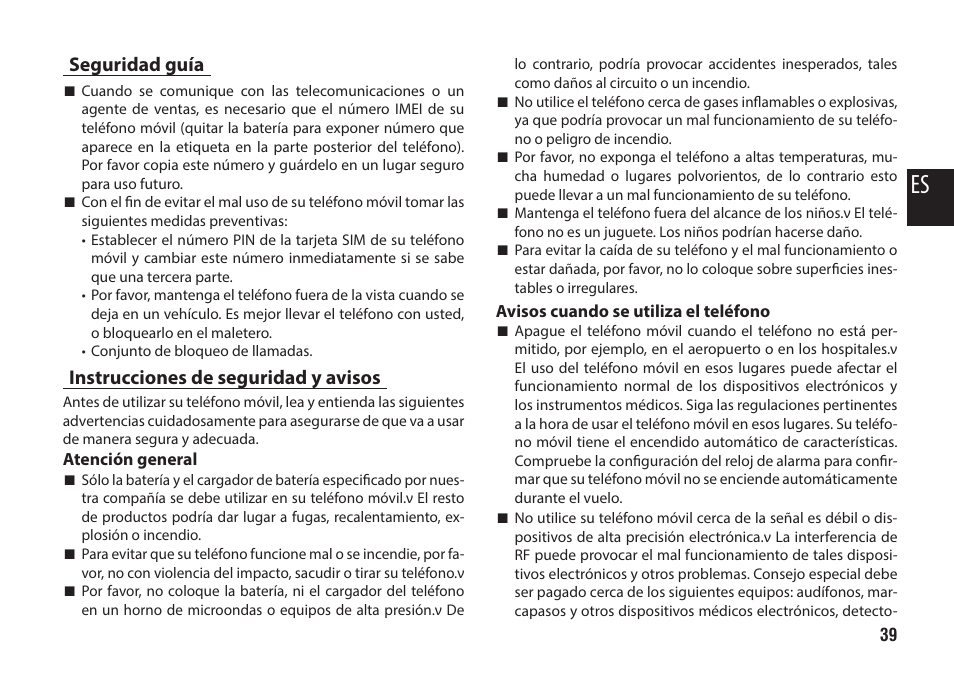 Seguridad guía, Instrucciones de seguridad y avisos | Media-Tech IMPERIUS MINI User Manual | Page 39 / 76