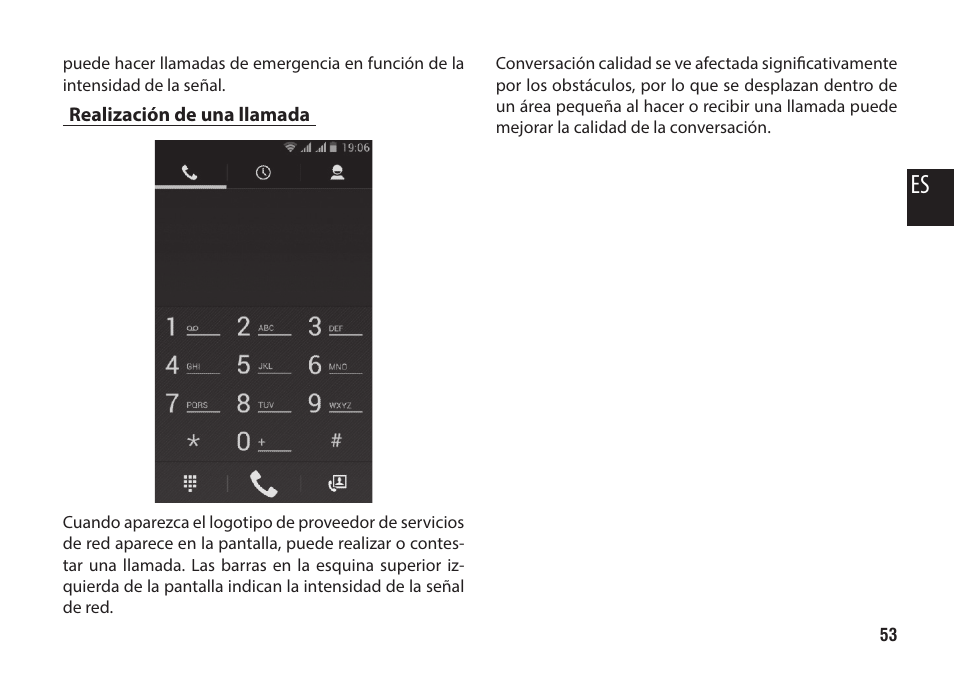 Realización de una llamada | Media-Tech IMPERIUS MINI User Manual | Page 53 / 76