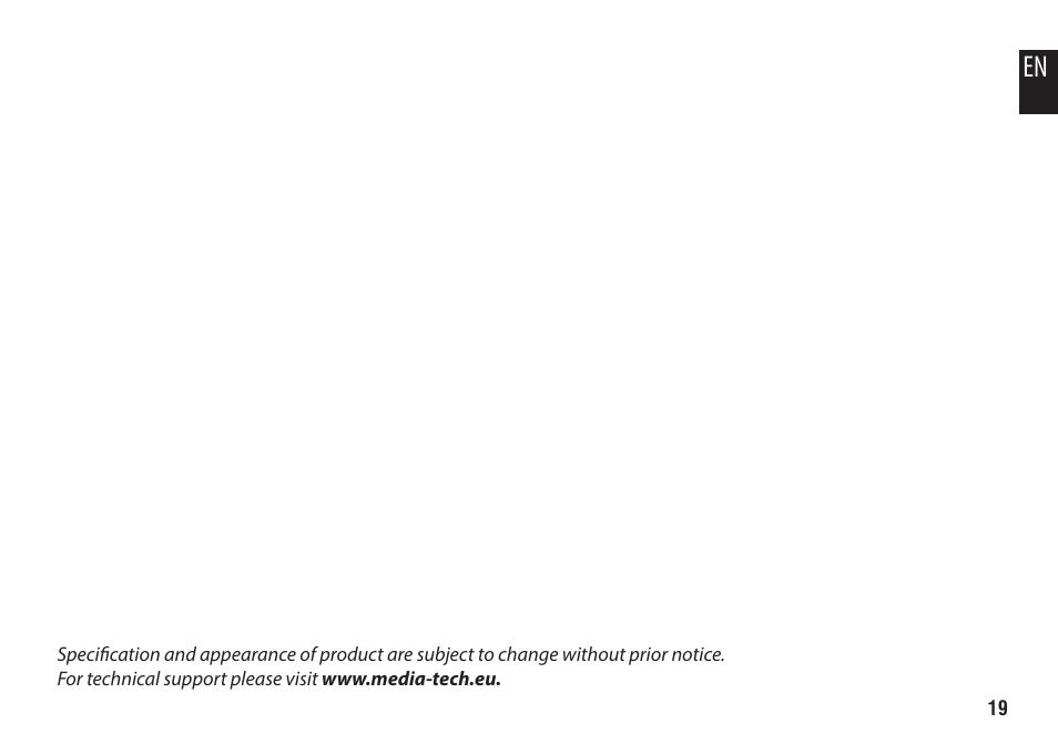 Media-Tech IMPERIUS AERO SLIM User Manual | Page 19 / 20