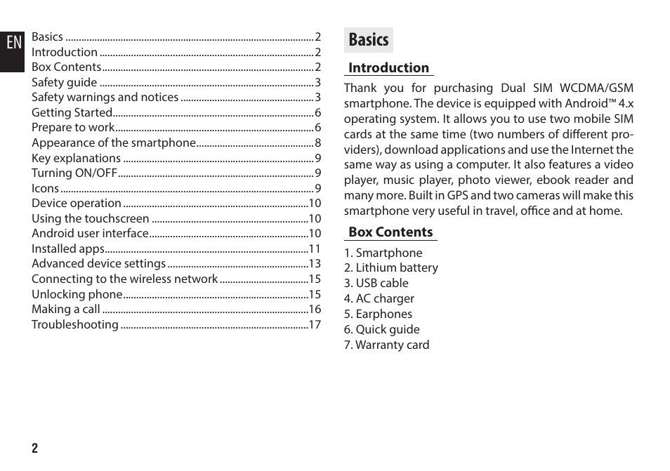 Basics, Introduction, Box contents | Media-Tech IMPERIUS EN3RGY User Manual | Page 2 / 20