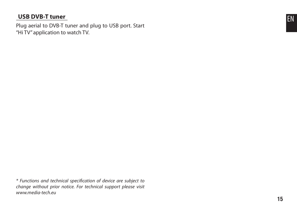 Media-Tech ENGAGE HQ PRO User Manual | Page 15 / 16