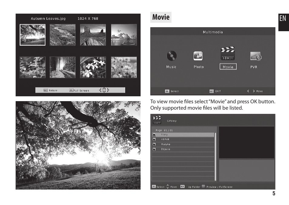 Movie | Media-Tech U-SCREEN User Manual | Page 5 / 8