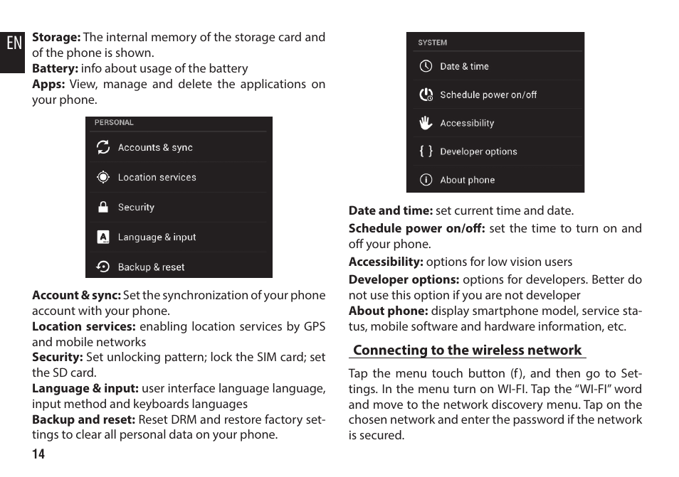 Connecting to the wireless network | Media-Tech IMPERIUS 4.3HQ User Manual | Page 14 / 20