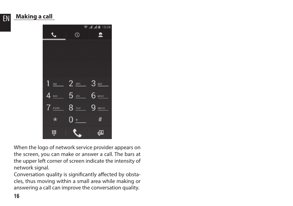 Making a call | Media-Tech IMPERIUS 4.3HQ User Manual | Page 16 / 20