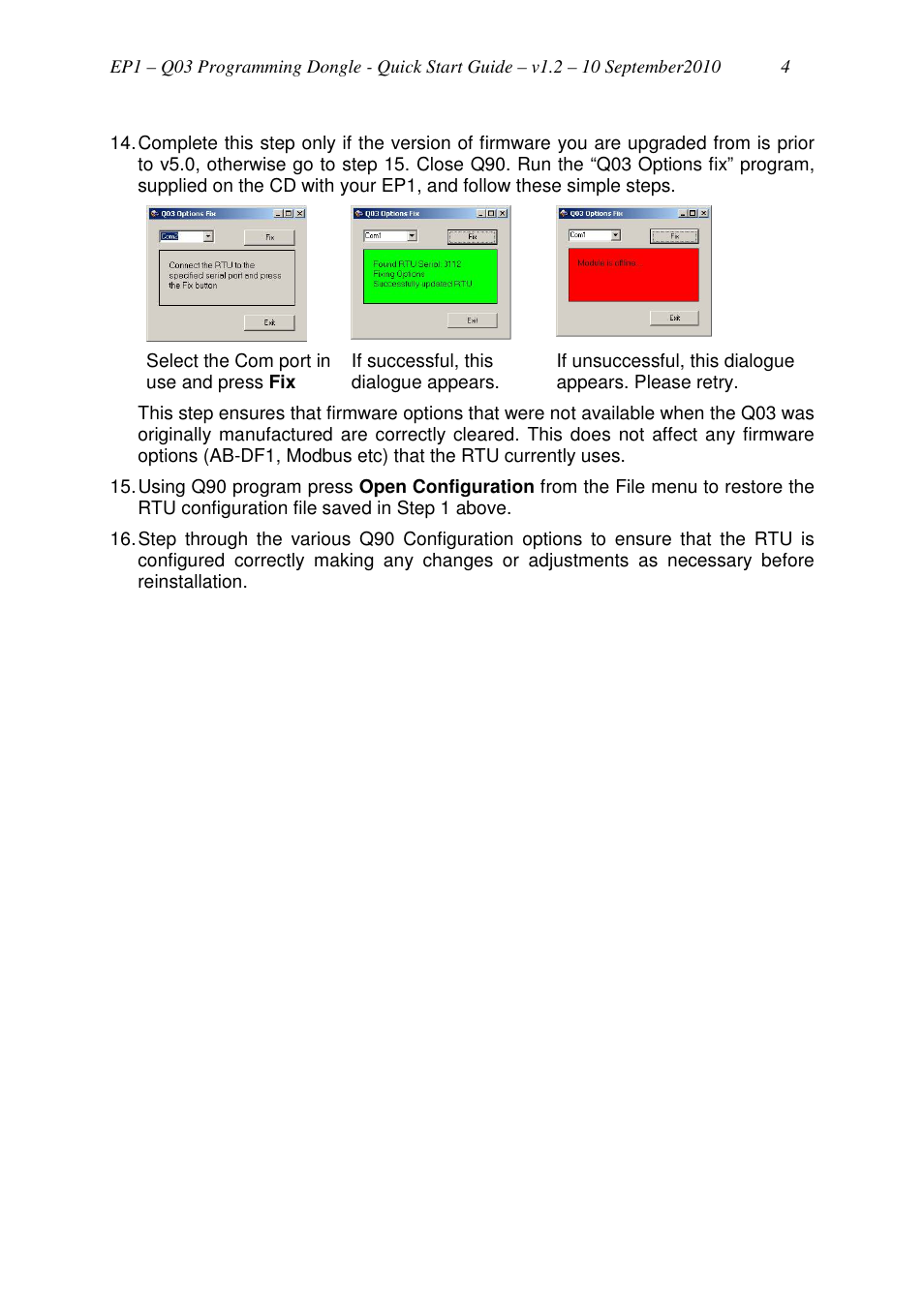 QTech Data Systems EP1 Q03 Programming Dongle User Manual | Page 4 / 7