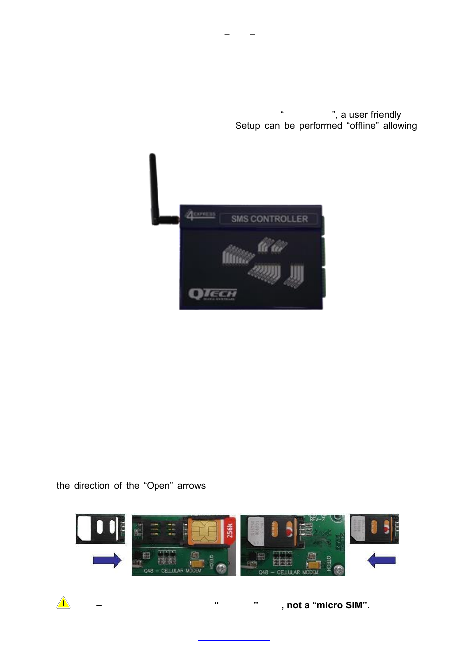 Introduction, Install the sim card | QTech Data Systems SMS Controller (SMSC) User Manual | Page 2 / 8
