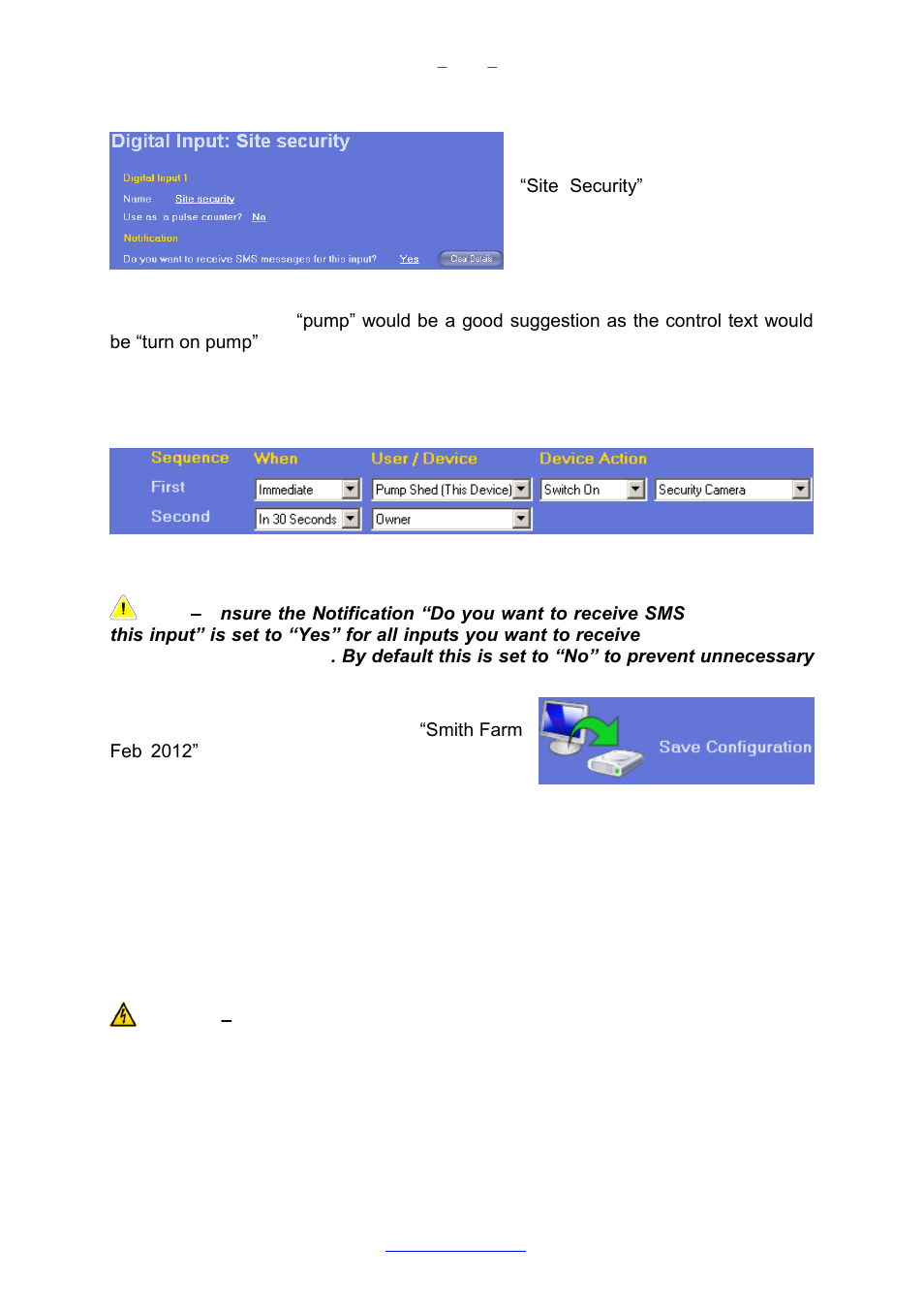 Physical i/o & wiring configurations | QTech Data Systems SMS Controller (SMSC) User Manual | Page 5 / 8