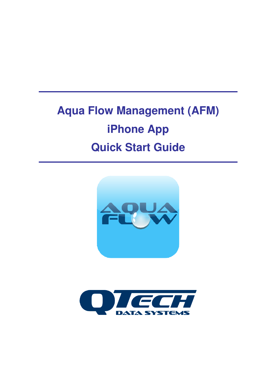 QTech Data Systems AFM iPhone App User Manual | 4 pages