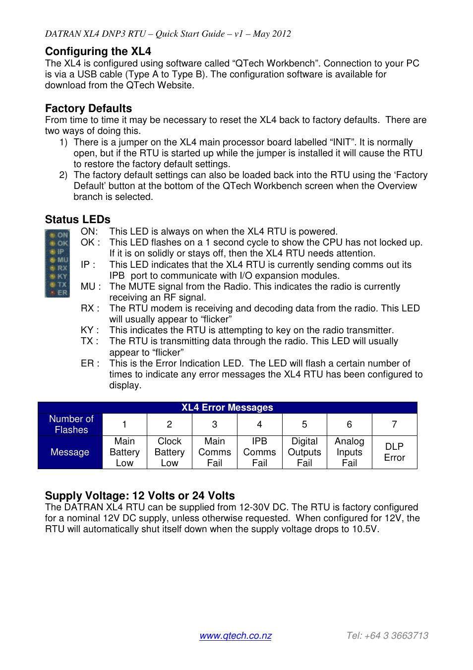 QTech Data Systems DNP3 RTU User Manual | Page 2 / 6