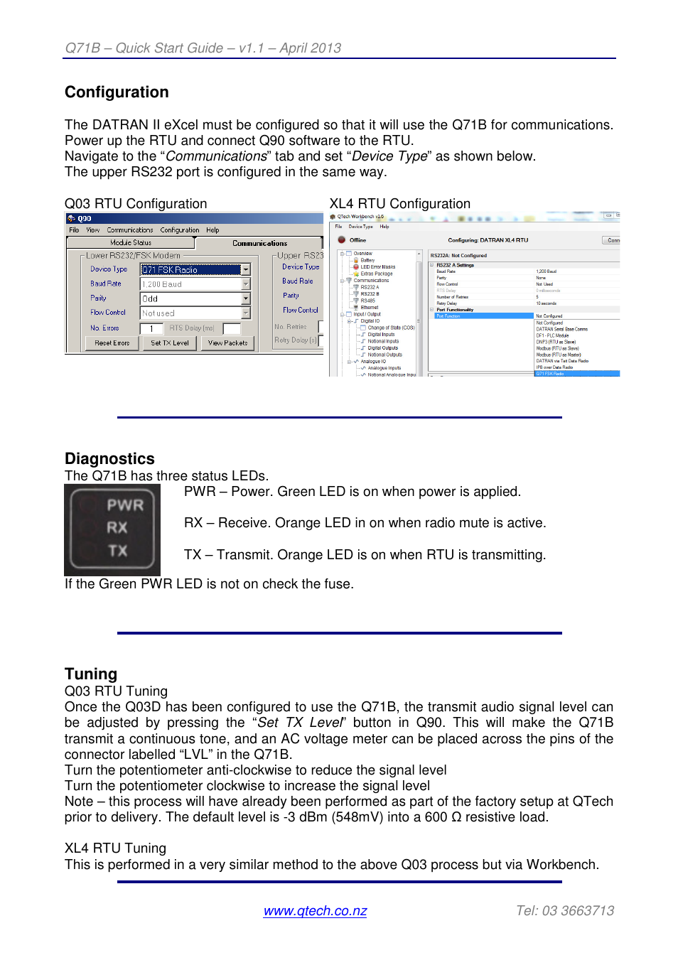 QTech Data Systems Q71 External 1200bps Modem User Manual | Page 4 / 4