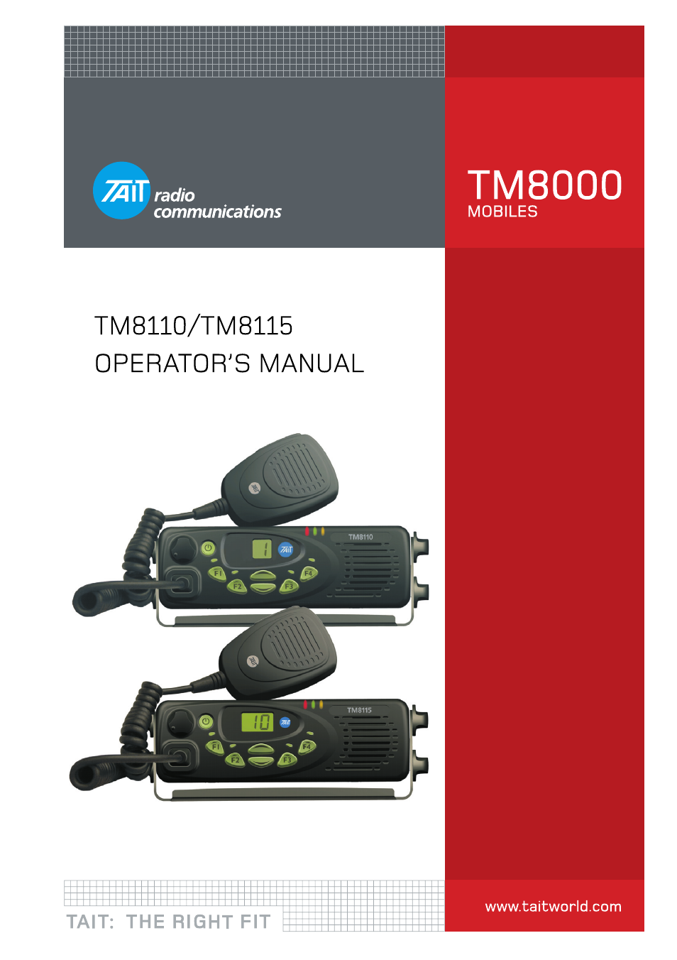 QTech Data Systems Tait TM8000 Radio User Manual | 44 pages