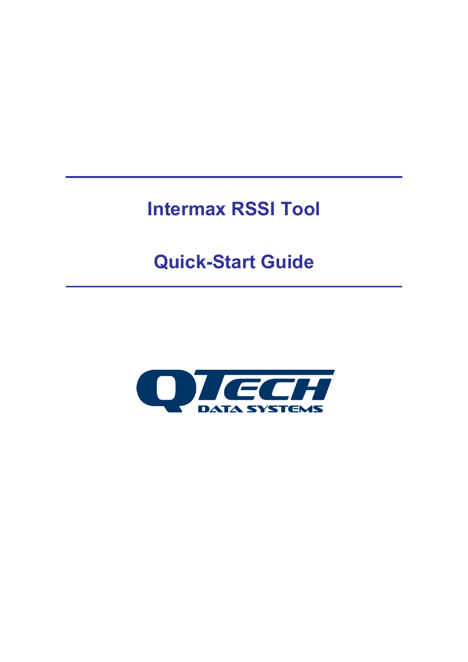 QTech Data Systems Intermax Cellular Modem User Manual | 4 pages