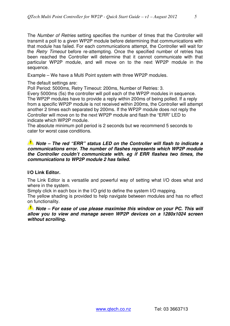 QTech Data Systems Multi Point Controller (MPC) System User Manual | Page 5 / 10