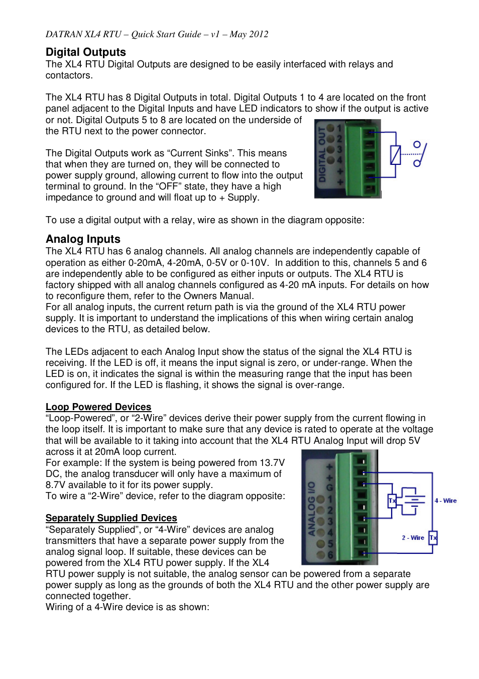 QTech Data Systems DATRAN XL4 RTU User Manual | Page 4 / 4