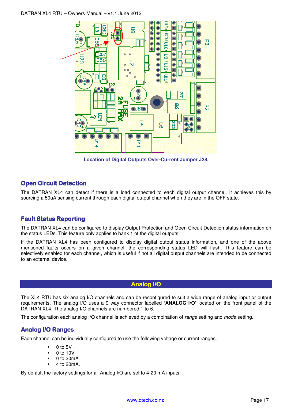 QTech Data Systems DNP3 RTU User Manual | Page 17 / 35