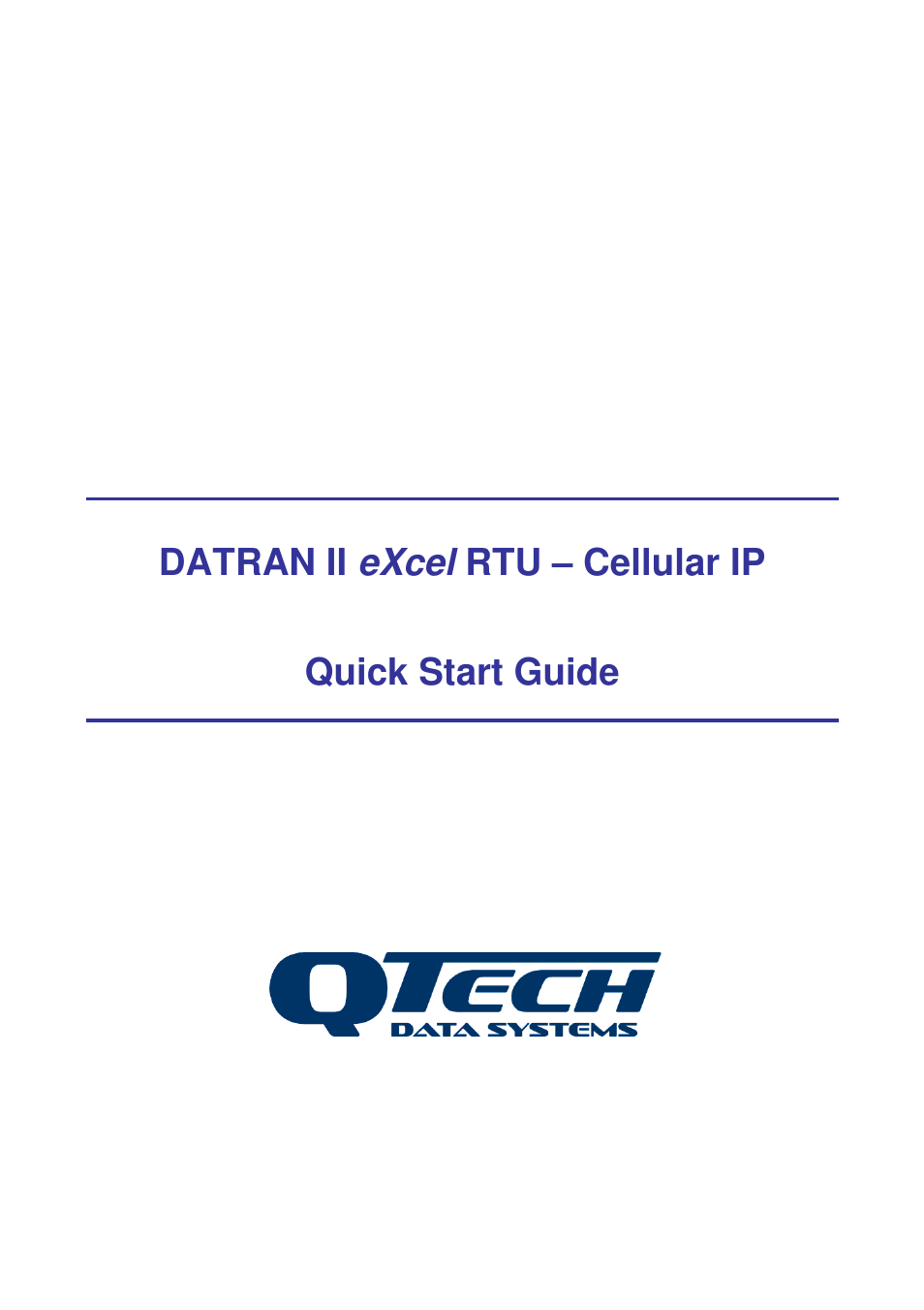 QTech Data Systems Intermax Cellular Modem User Manual | 5 pages