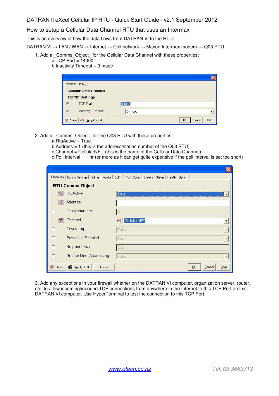 QTech Data Systems Intermax Cellular Modem User Manual | Page 2 / 5