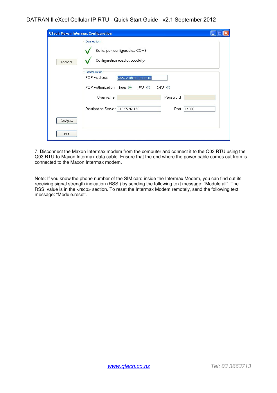 QTech Data Systems Intermax Cellular Modem User Manual | Page 5 / 5
