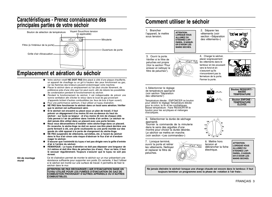 Emplacement et aération du séchoir, Comment utiliser le séchoir | Indesit IS 31 V User Manual | Page 19 / 40