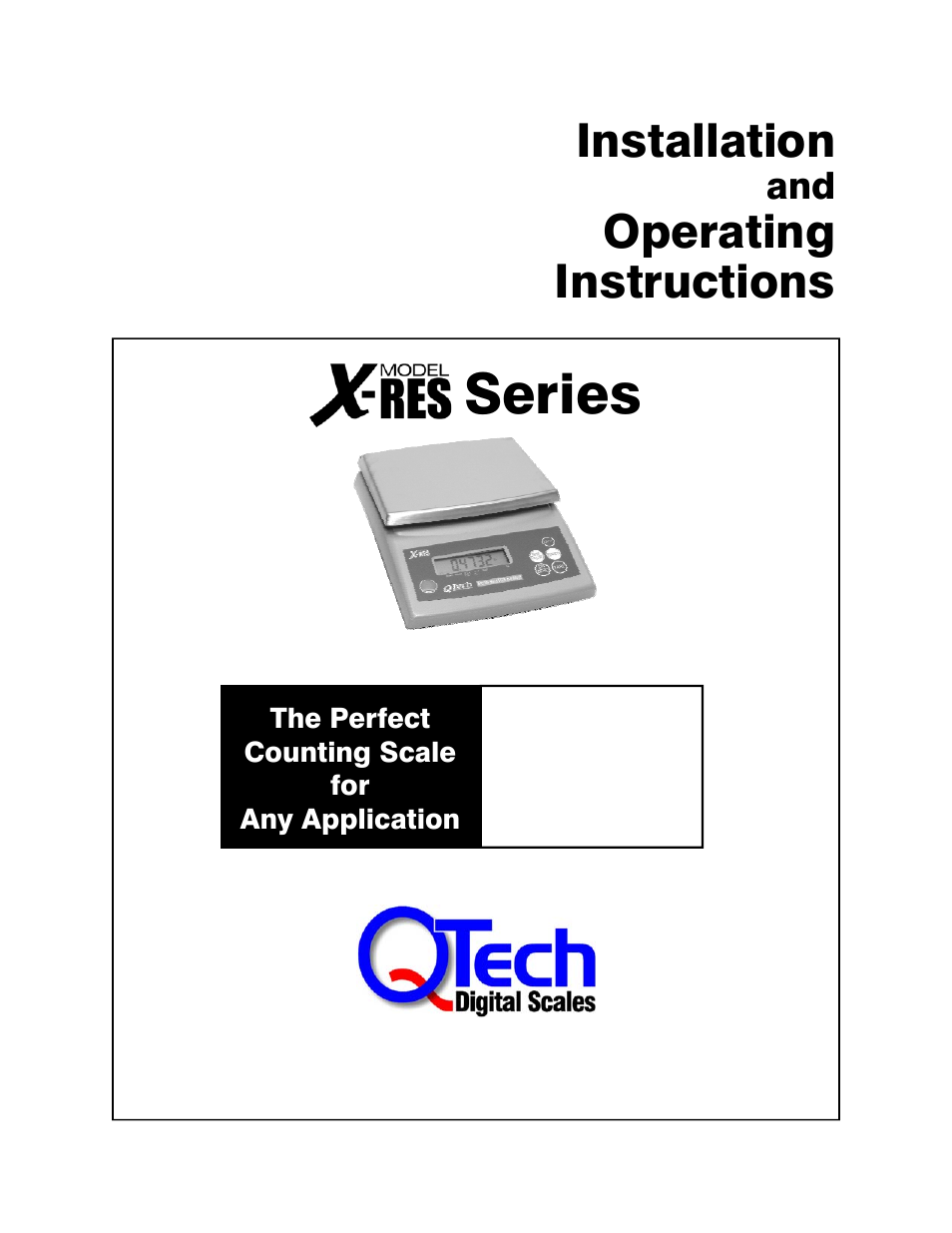 QTECH X-RES User Manual | 8 pages