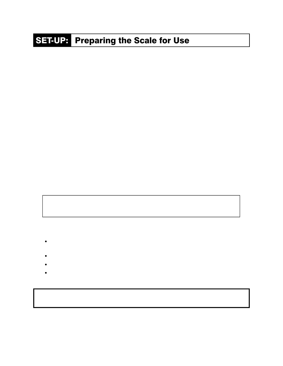 Set-up: preparing the scale for use | QTECH X-RES User Manual | Page 2 / 8