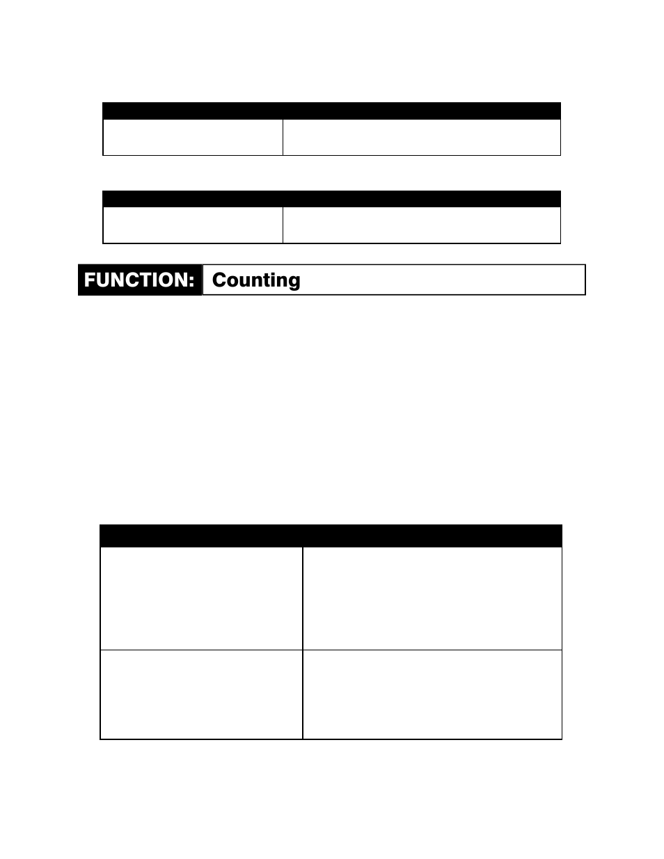 Function: counting, Coin sampling, Ticket sampling | Counting, Taring (zeroing) | QTECH X-RES User Manual | Page 4 / 8