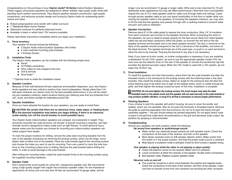 Dayton Audio IO525W 5-1 User Manual | Page 2 / 2