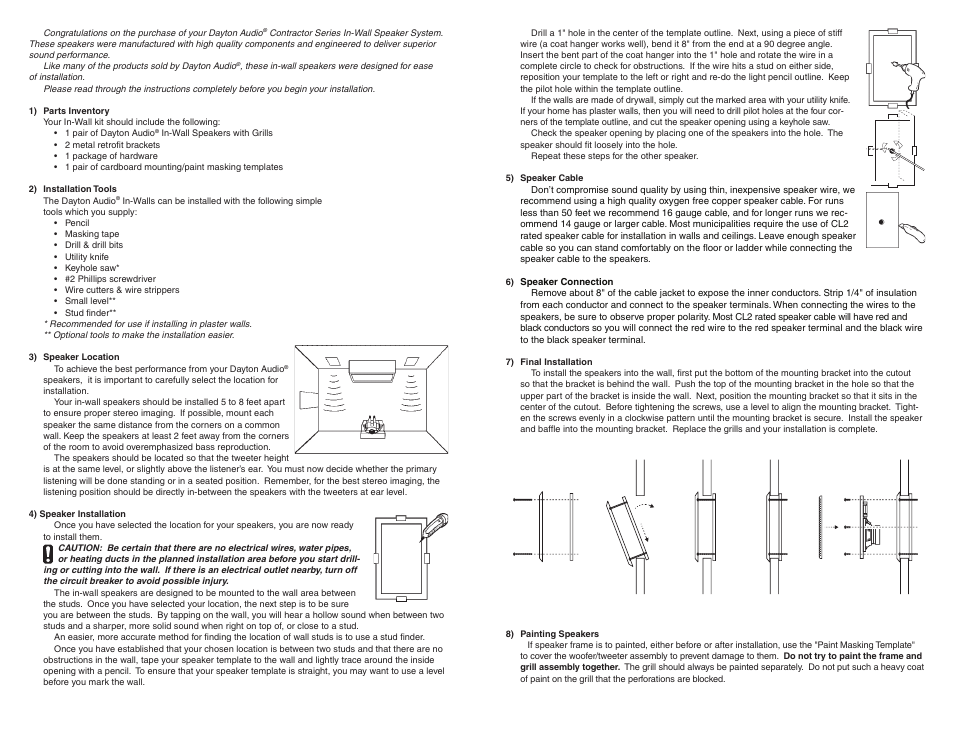 Dayton Audio CS620W 6-1 User Manual | Page 2 / 2