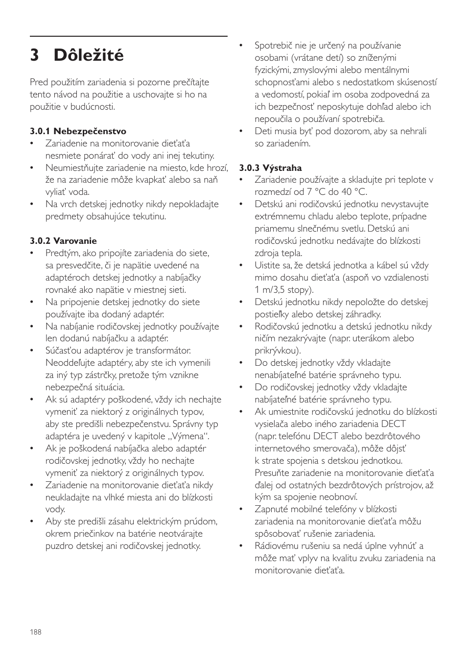 3 dôležité | Philips SCD525 User Manual | Page 188 / 252