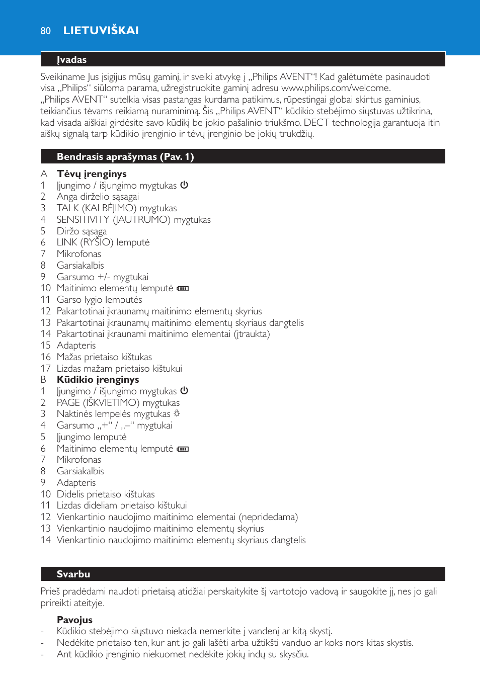 Lietuviškai | Philips SCD510 User Manual | Page 80 / 180