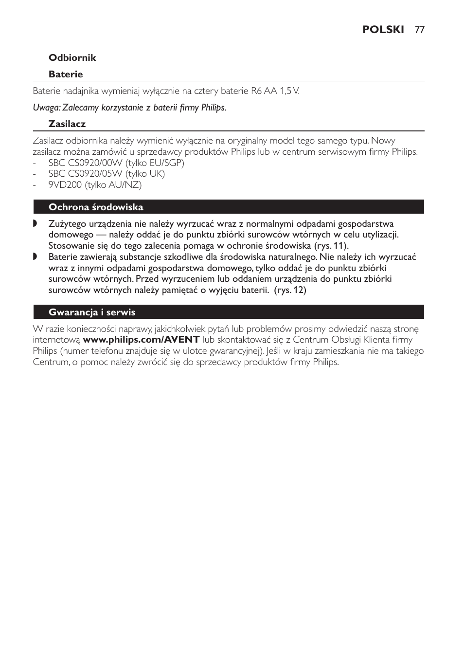 Philips SCD480 User Manual | Page 77 / 132